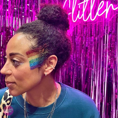 Purple Fine Glitter Makeup