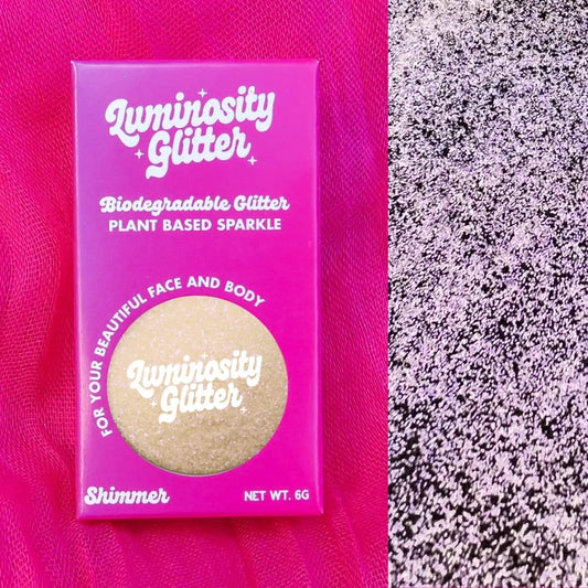 Opal Rose fine shimmer glitter in a light pink shade.