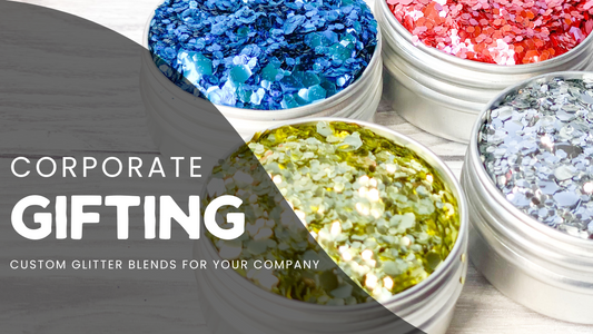 Corporate glitter gifting for your team members. Custom glitter blends.