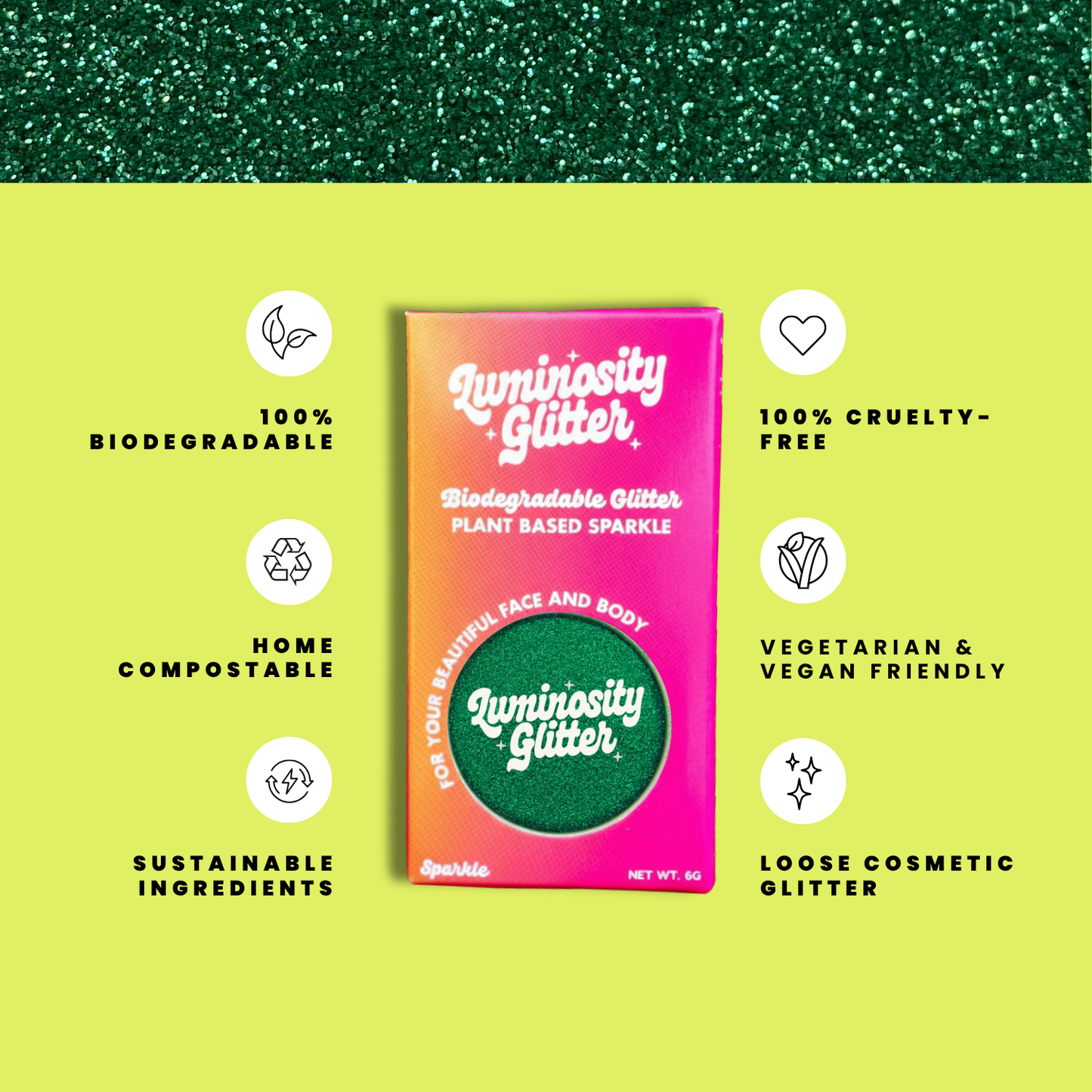 Green Ultra Fine Glitter Makeup