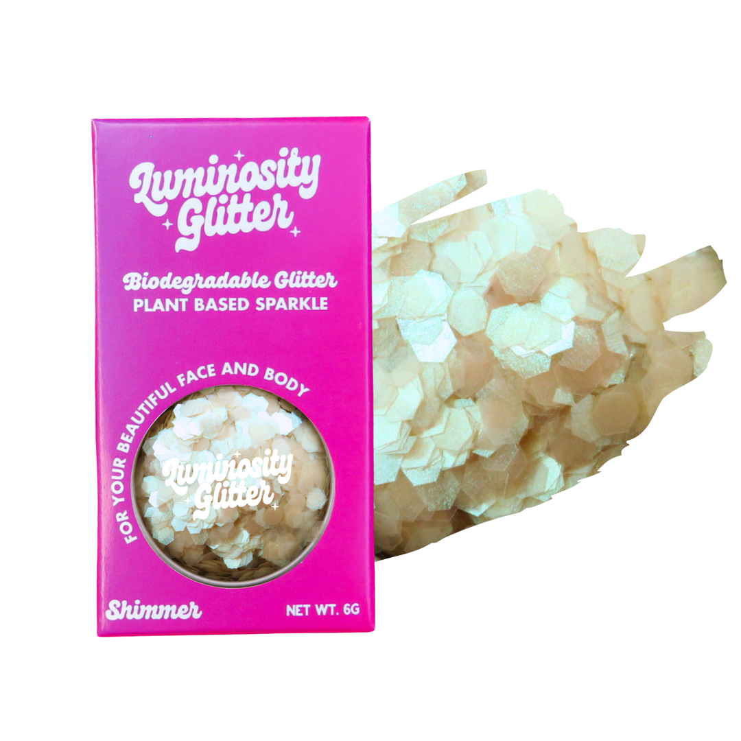 Opal Mint Super Chunky Festival Glitter in a Luminosity Glitter pot and packaging box