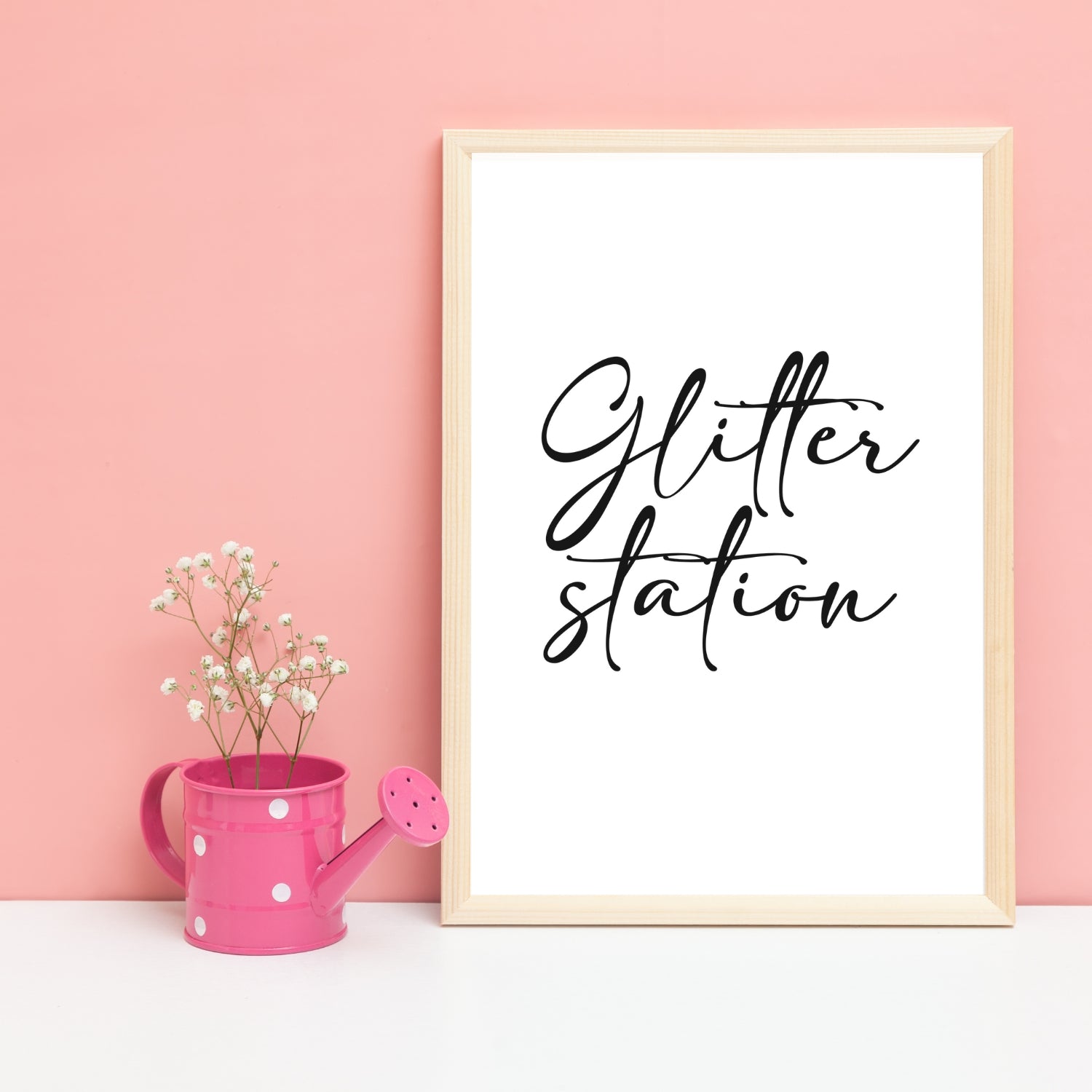 Glitter Station free printable sign