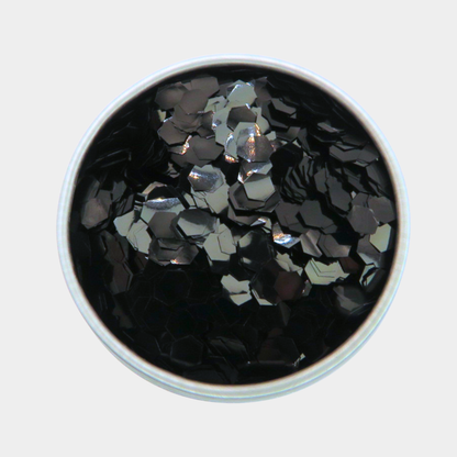Obsidian Black Super Chunky Eco Glitter Luminosity Glitter