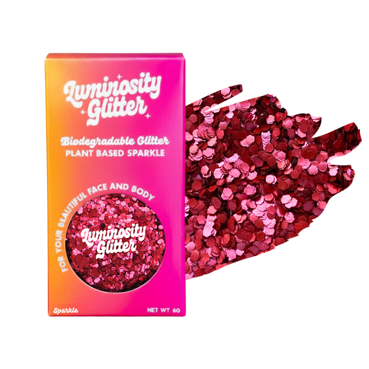 Blush Red Chunky Festival Glitter