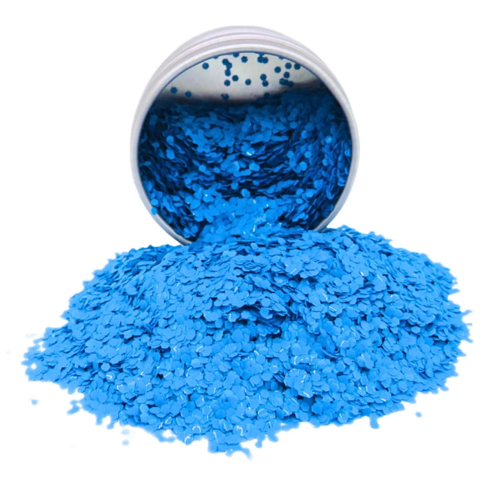 Bubblegum Blue Opaque Chunky Glitter: biodegradable cosmetic glitter by Luminosity Glitter