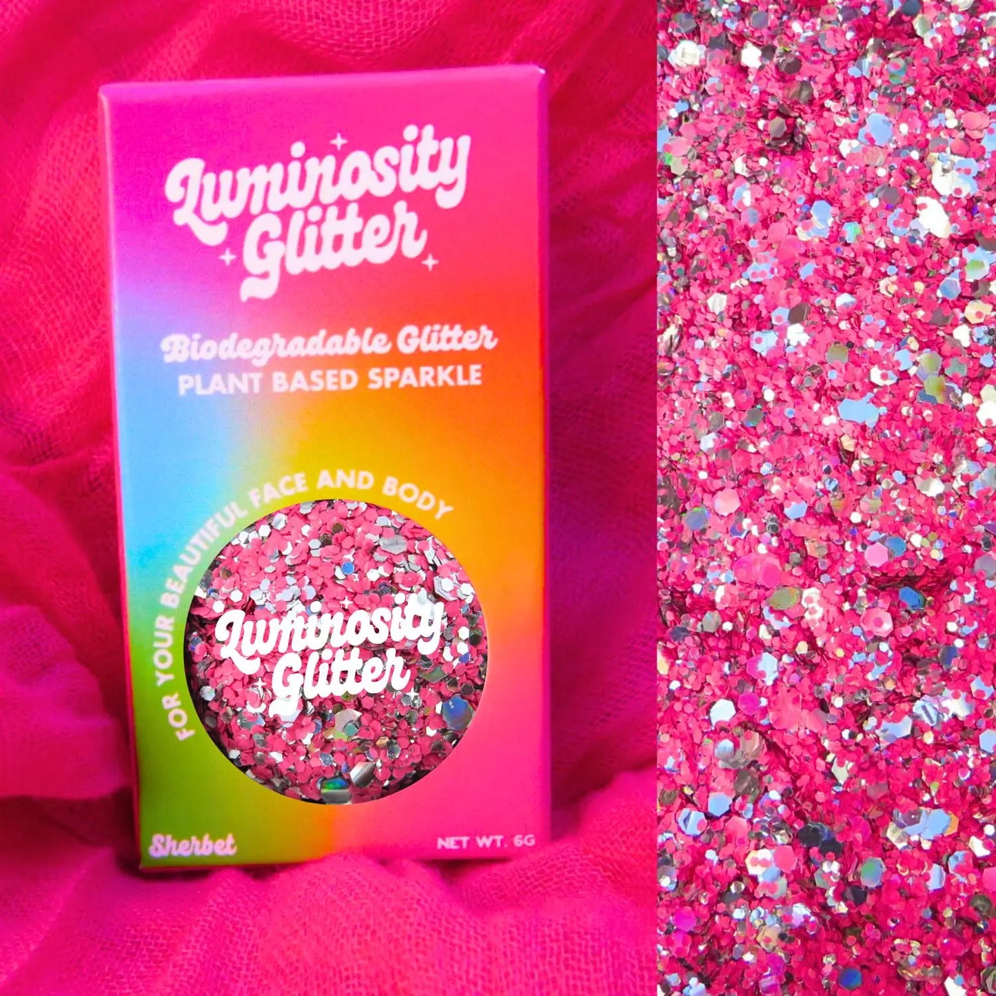 Disco Mingo Biodegradable Glitter Blend 6g Pot (B2B) Luminosity Glitter