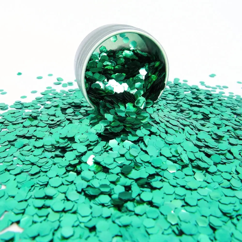 Green super chunky face and body bioglitter.