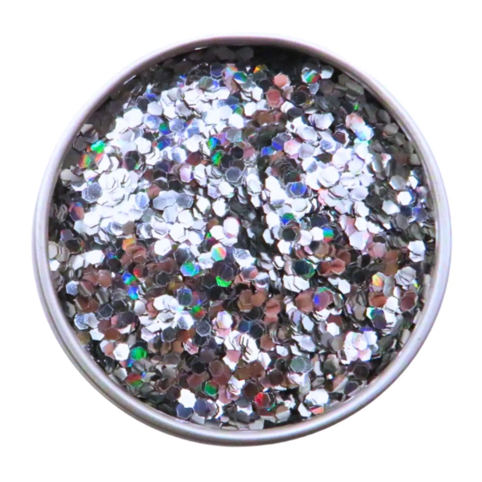 Holographic Silver Biodegradable Glitter Individual 6g Pot (B2B) Luminosity Glitter