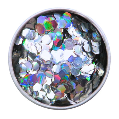 Holographic Silver Biodegradable Glitter Individual 6g Pot (B2B) Luminosity Glitter