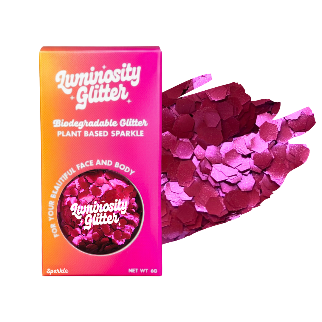 Magenta Super Chunky Festival Glitter in a Luminosity Glitter pot