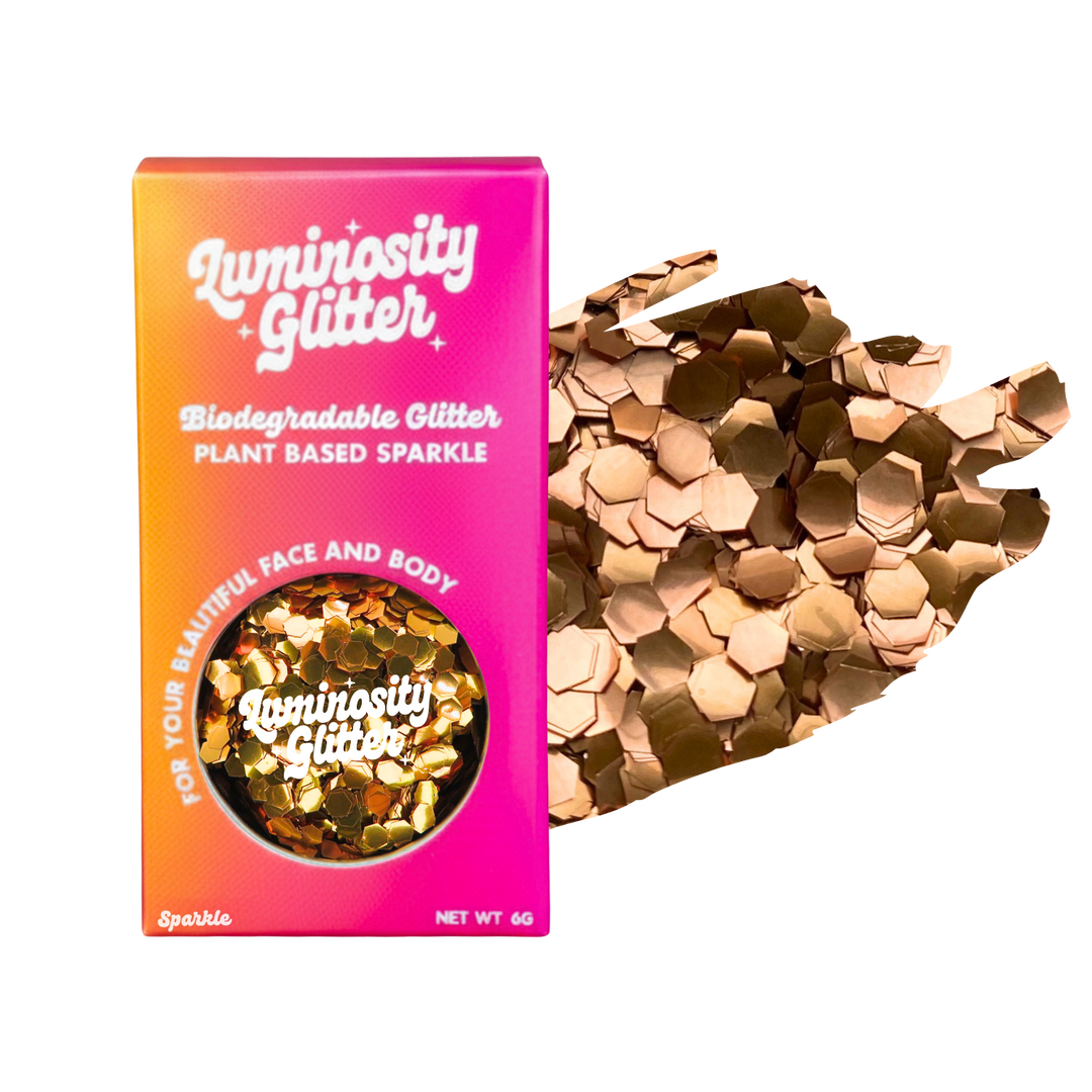 Orange Super Chunky Festival Glitter in a Luminosity Glitter pot