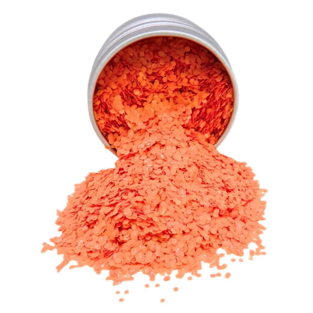 Peach Opaque Chunky Glitter: biodegradable cosmetic glitter by Luminosity Glitter