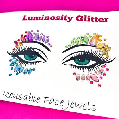 Reusable rainbow face jewels