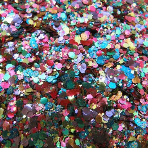 Rainbow Smash multicolour biodegradable cosmetic glitter mix