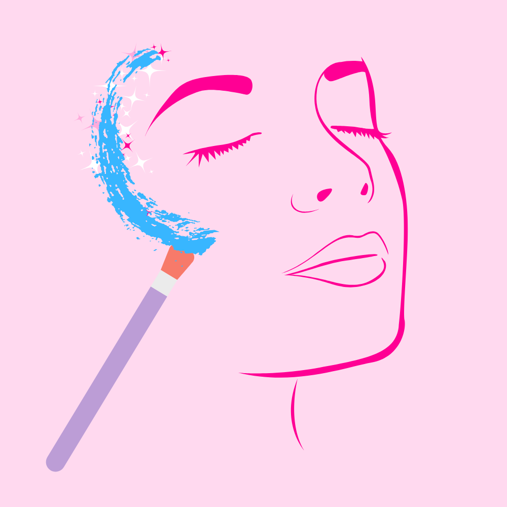 How to remove your face glitter using aloe vera gel and a flat end makeup brush hack.