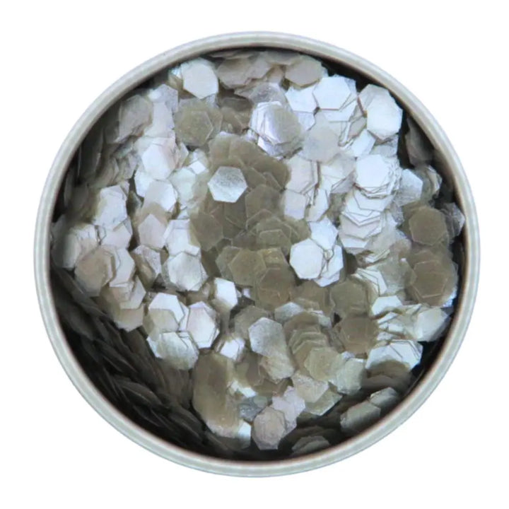 Silver Mist super chunky biodegradable glitter from the PURE range