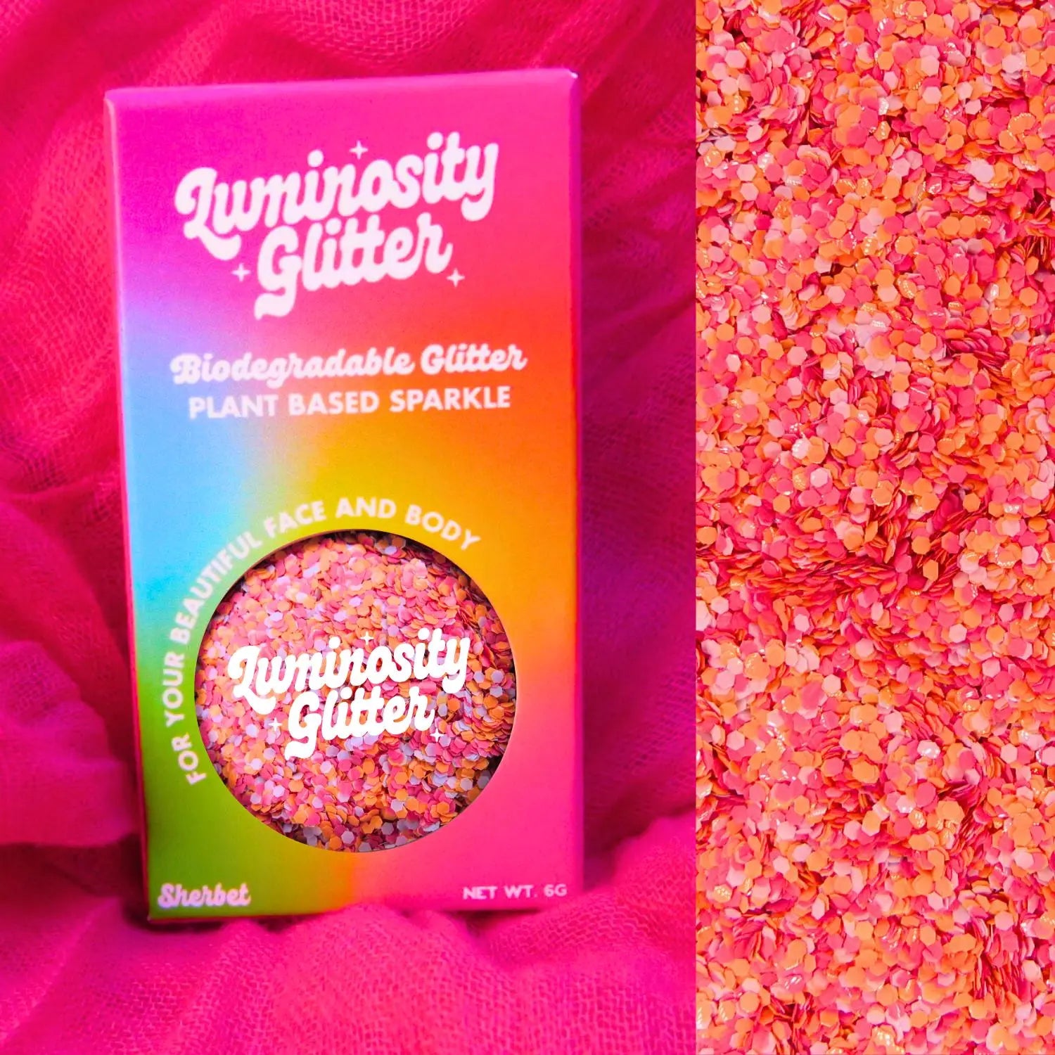 Tropical Sands Chunky Biodegradable Glitter Blend 6g Pot (B2B) Luminosity Glitter