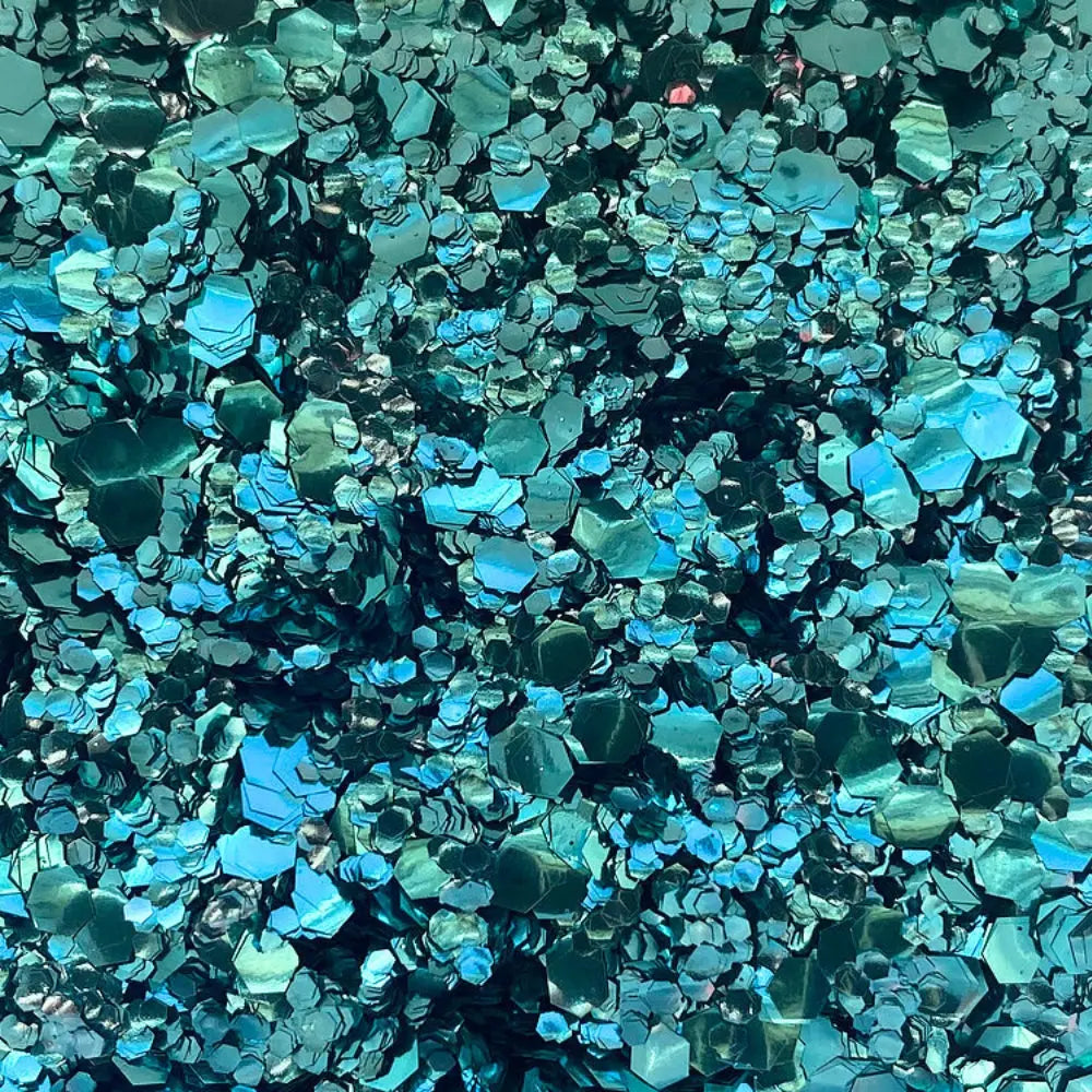 Aqua Sky Glitter Blend: biodegradable cosmetic glitter by Luminosity Glitter